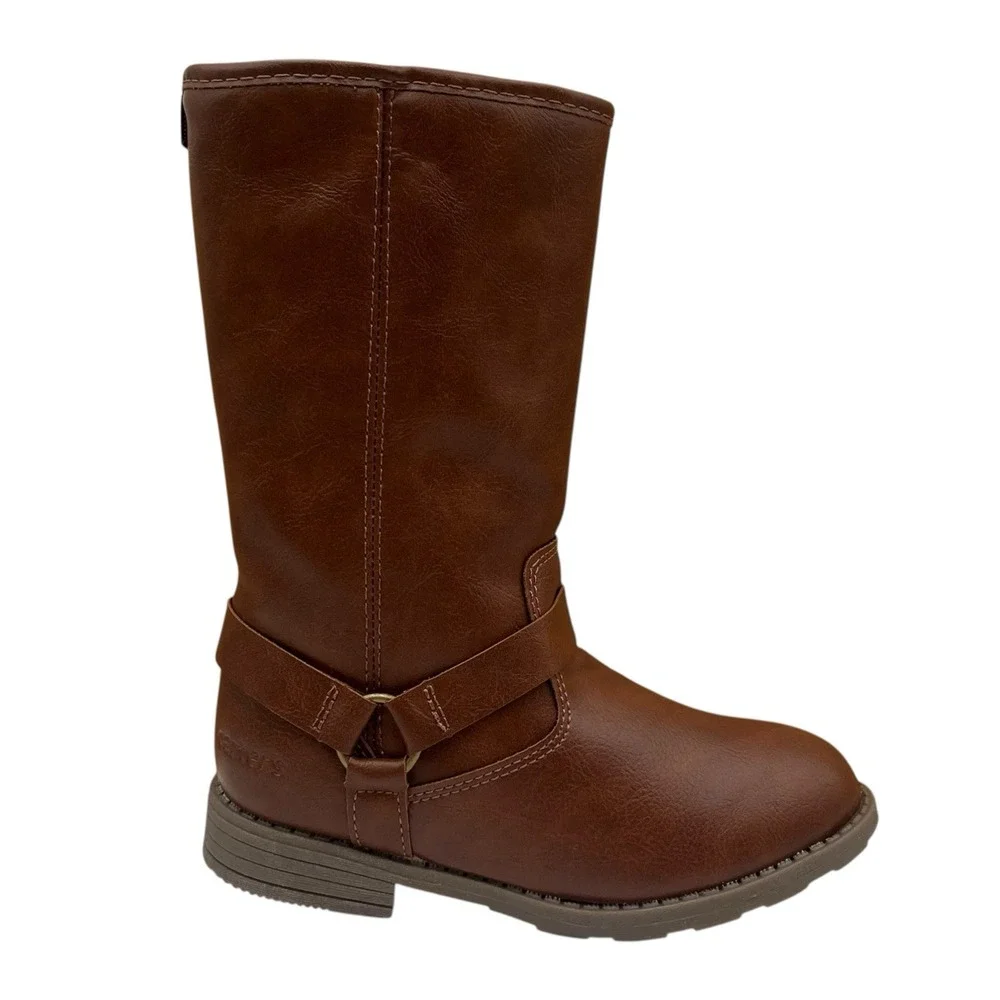 Carters Little Girls Liat High-Shaft Riding Boot Size 12 Brown Size Zip Mid-calf